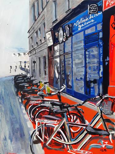 Print of Bicycle Paintings by Valérie LE MEUR