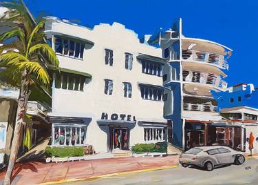 Original Art Deco Architecture Paintings by Valérie LE MEUR