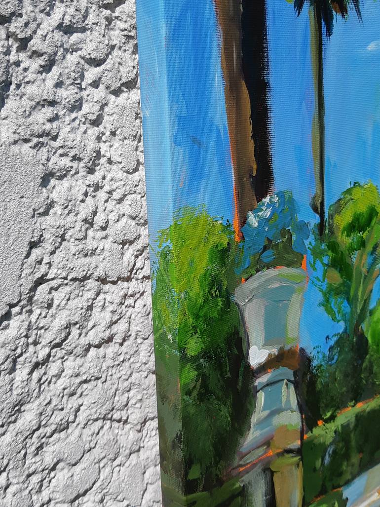 Original Art Deco Garden Painting by Valérie Le Meur