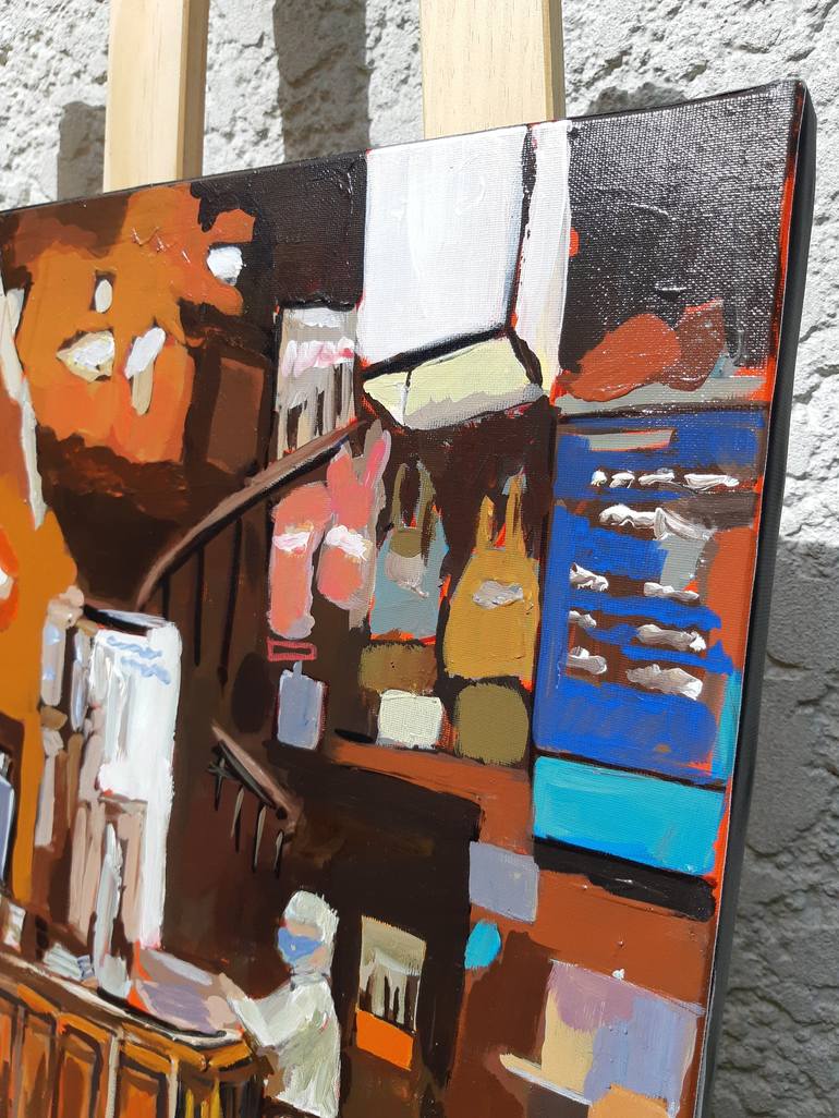 Original Art Deco Cinema Painting by Valérie Le Meur