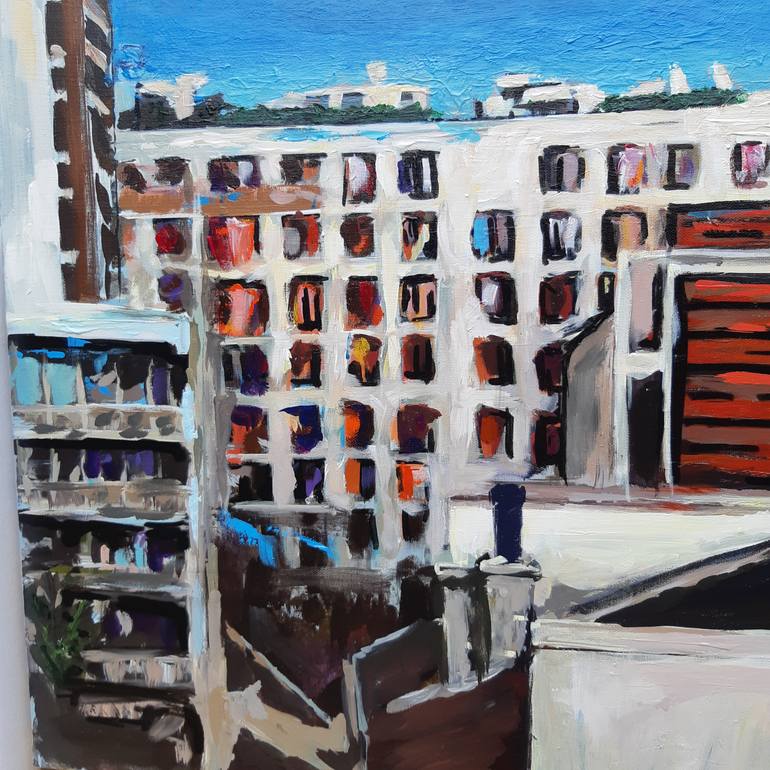 Original Documentary Cities Painting by Valérie Le Meur