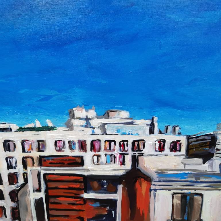 Original Documentary Cities Painting by Valérie Le Meur