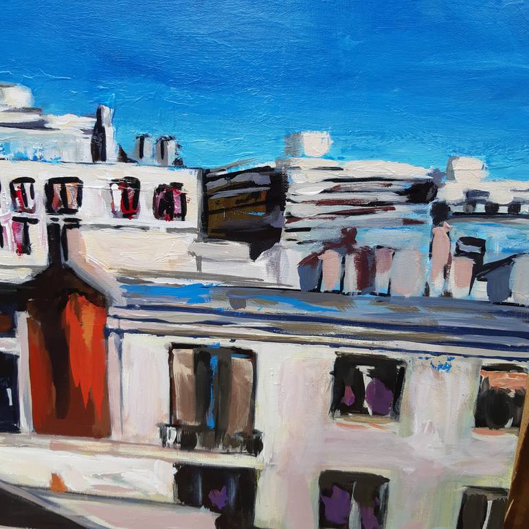 Original Documentary Cities Painting by Valérie Le Meur