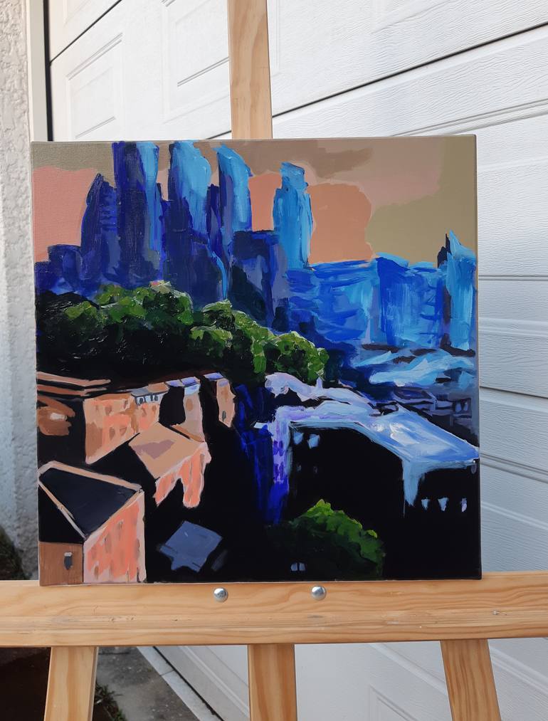 Original Expressionism Architecture Painting by Valérie Le Meur