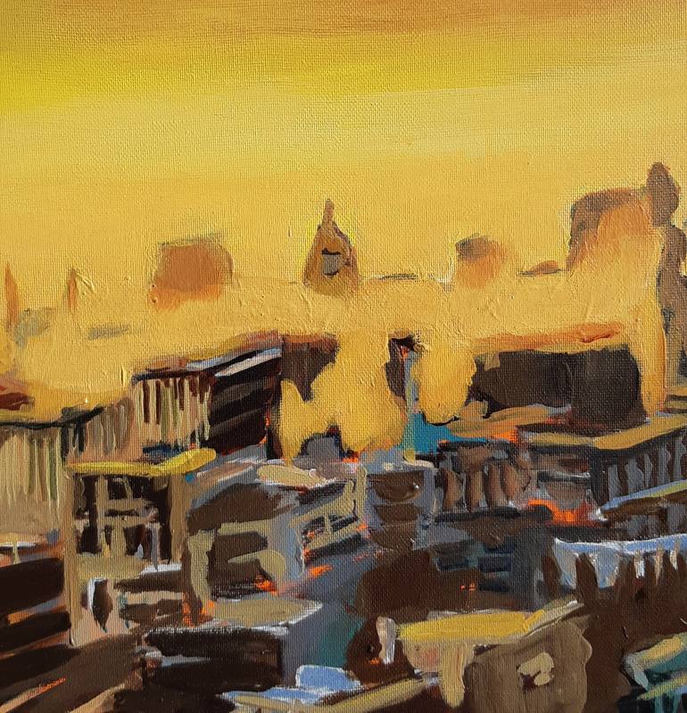 Original Expressionism Cities Painting by Valérie LE MEUR