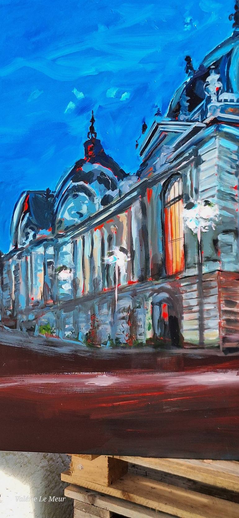 Original Documentary Architecture Painting by Valérie LE MEUR