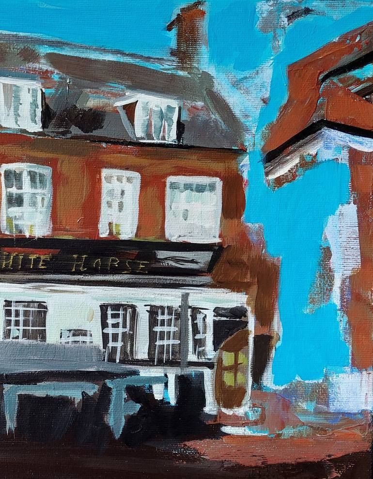 Original Art Deco Architecture Painting by Valérie Le Meur