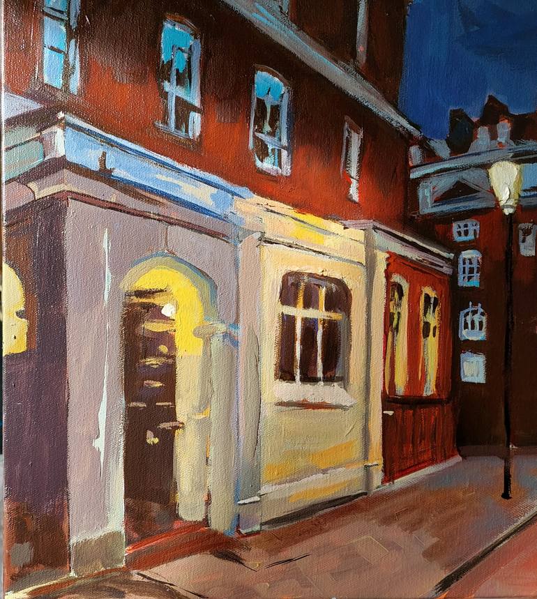 Original Art Deco Cities Painting by Valérie Le Meur