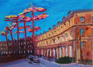Original Expressionism Cities Paintings by Valérie LE MEUR