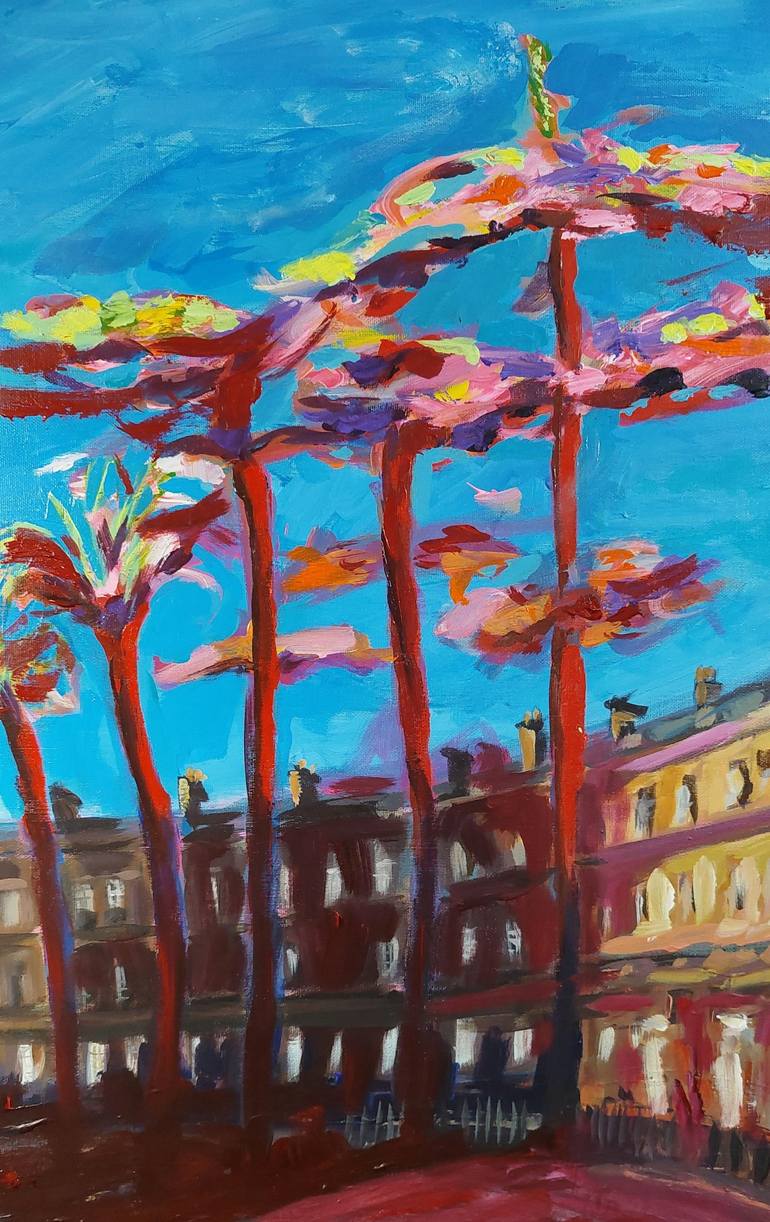 Original Expressionism Cities Painting by Valérie LE MEUR