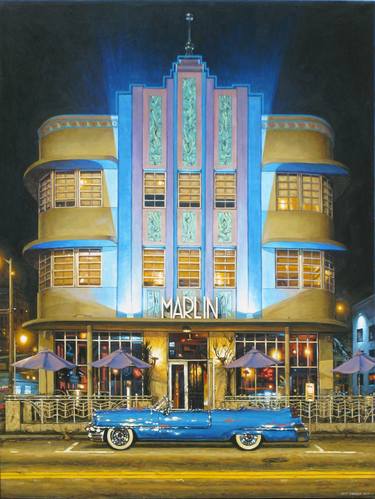 Print of Art Deco Architecture Paintings by Jeff Cornish