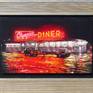 &quot;Olympia Diner&quot; framed in oak trim