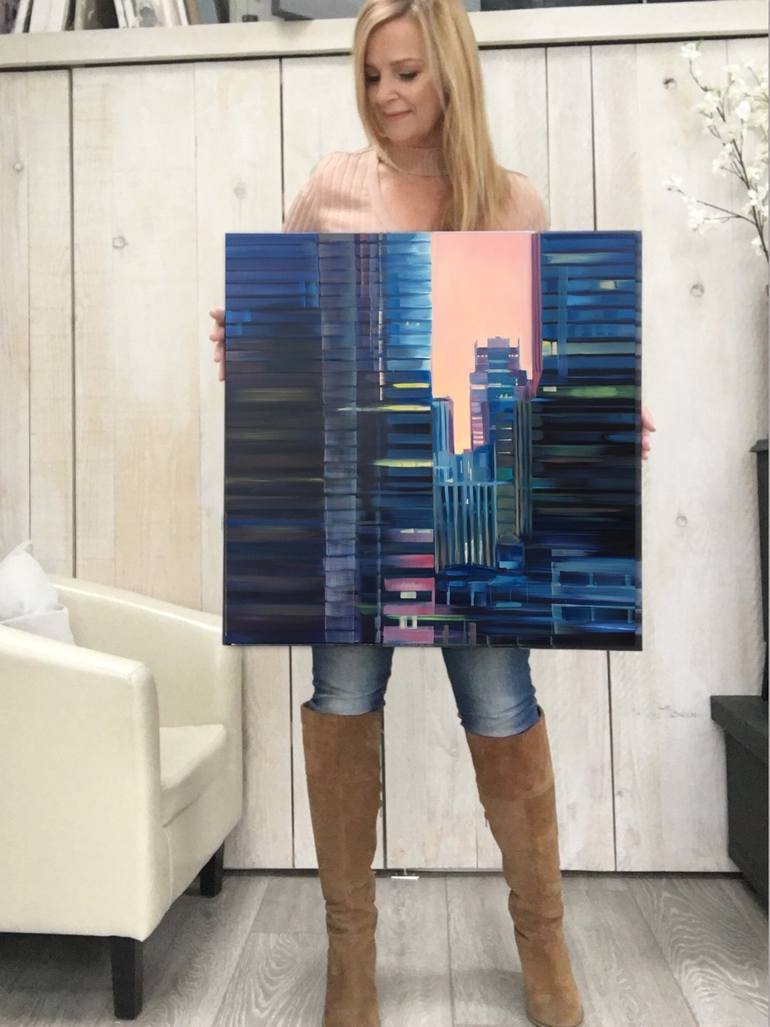 Original Expressionism Cities Painting by Jane Rafter