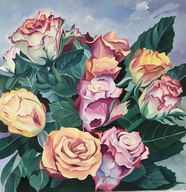 Print of Fine Art Floral Paintings by Tatyana Binovska