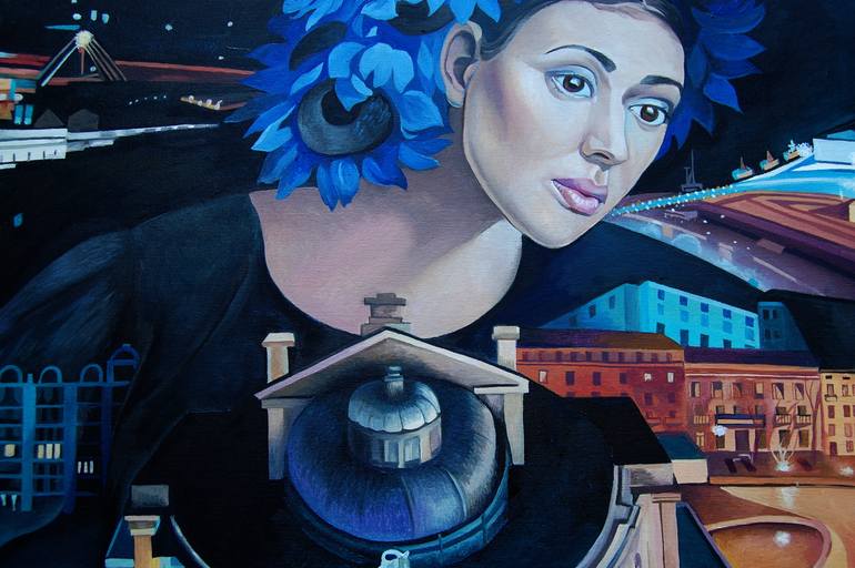 Original Conceptual People Painting by Tatyana Binovska