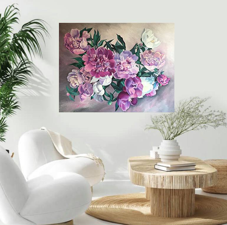 Original Expressionism Floral Painting by Tatyana Binovska