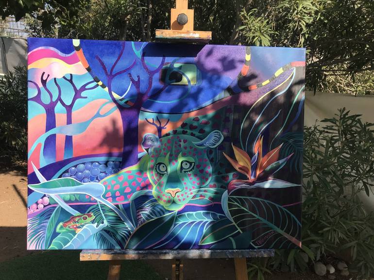 Original Pop Art Animal Painting by Tatyana Binovska