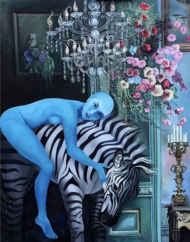 Original Art Nouveau Animal Paintings by Tatyana Binovska