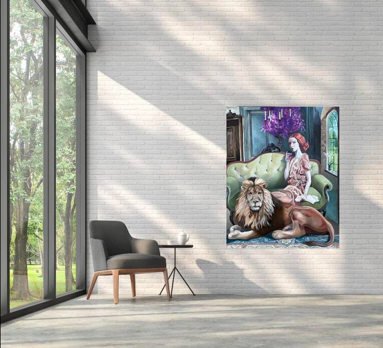 Original Art Deco Animal Painting by Tatyana Binovska