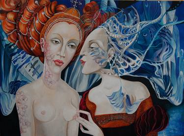 Original Art Deco Love Paintings by Tatyana Binovska