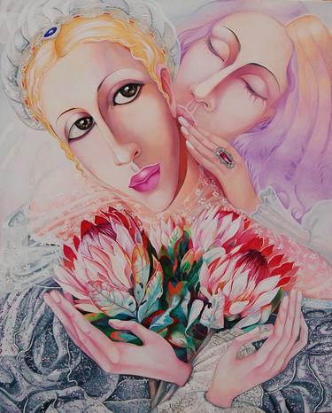 Print of Expressionism Love Paintings by Tatyana Binovska