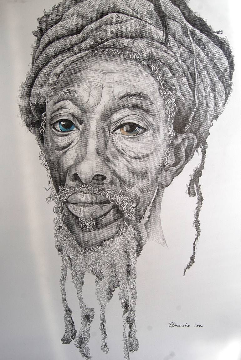 old black man sketch
