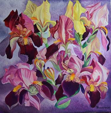 Print of Expressionism Botanic Paintings by Tatyana Binovska