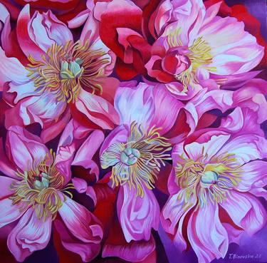 Original Expressionism Botanic Paintings by Tatyana Binovska