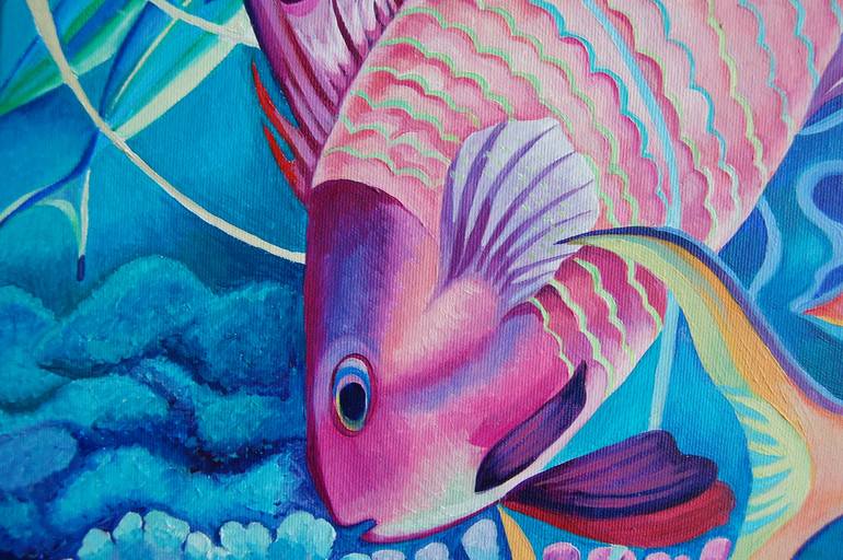 Original Fine Art Fish Painting by Tatyana Binovska