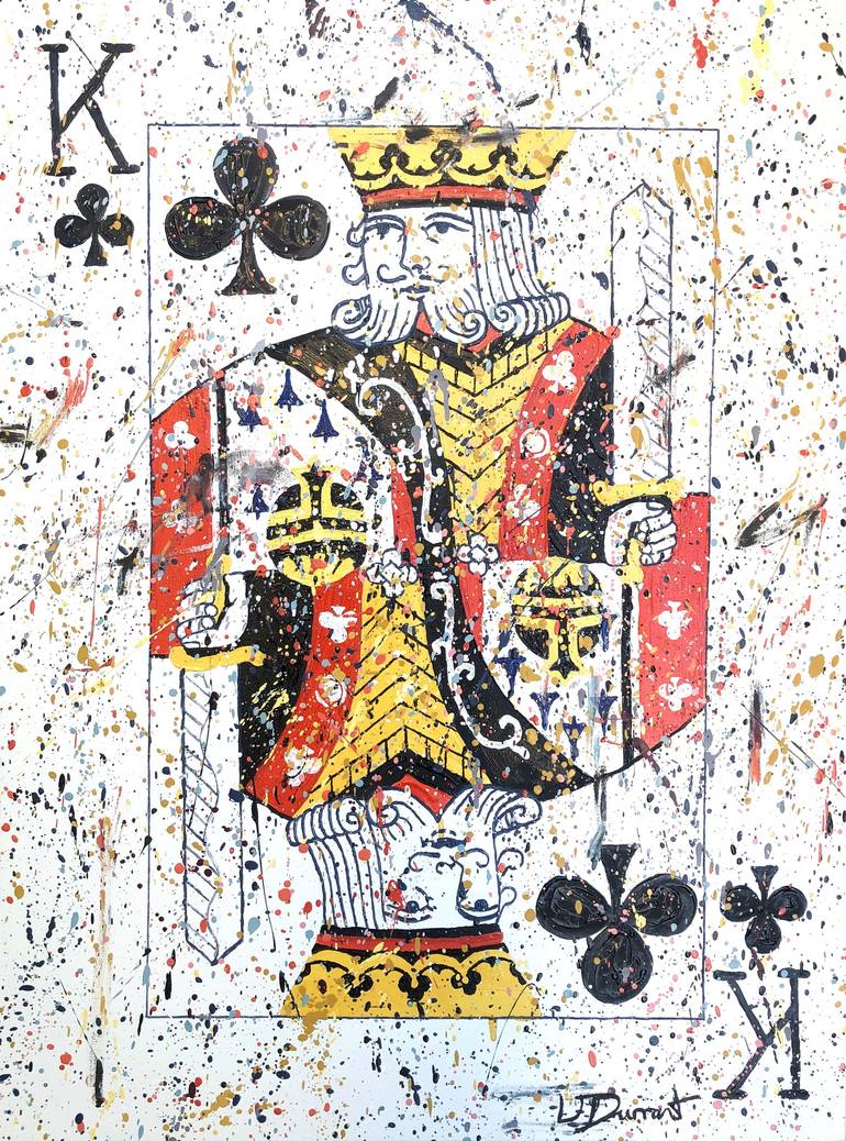 Set of Three Jack, Queen and King Playing Card Collages - Multi