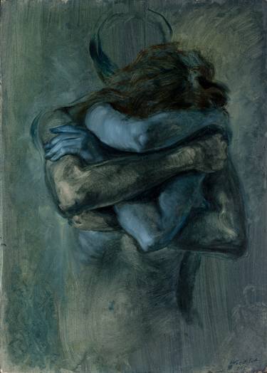 Original Figurative Love Paintings by Marijana Rakićević