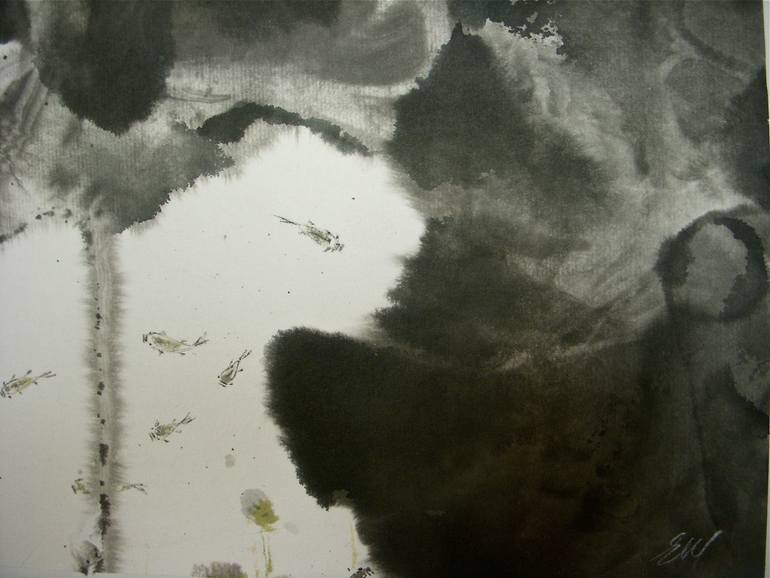 Original Abstract Expressionism Botanic Painting by Eric Mai