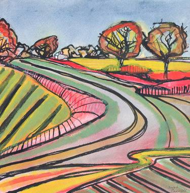 Saatchi Art Artist Sarah Cannell; Paintings, “Back Road To Reedham” #art
