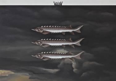 Original Figurative Fish Paintings by rob van 't hof