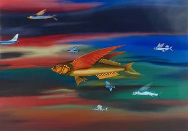 Original Figurative Fish Paintings by rob van 't hof