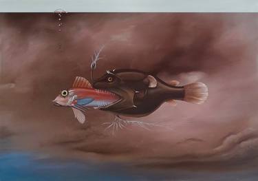 Original Figurative Fish Paintings by rob van 't hof