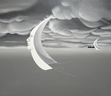 Original Surrealism Sailboat Paintings by rob van 't hof