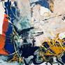"Nixon Goes To China" 48 x 36 abstract acrylic and latex on gallery wrapped canvas