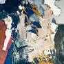 Close up of "Nixon Goes To China" 48 x 36 on gallery wrapped canvas.