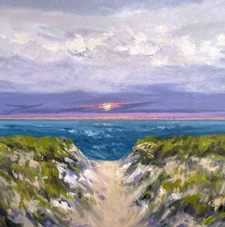 Original Impressionism Seascape Painting by Lisa H Ridabock