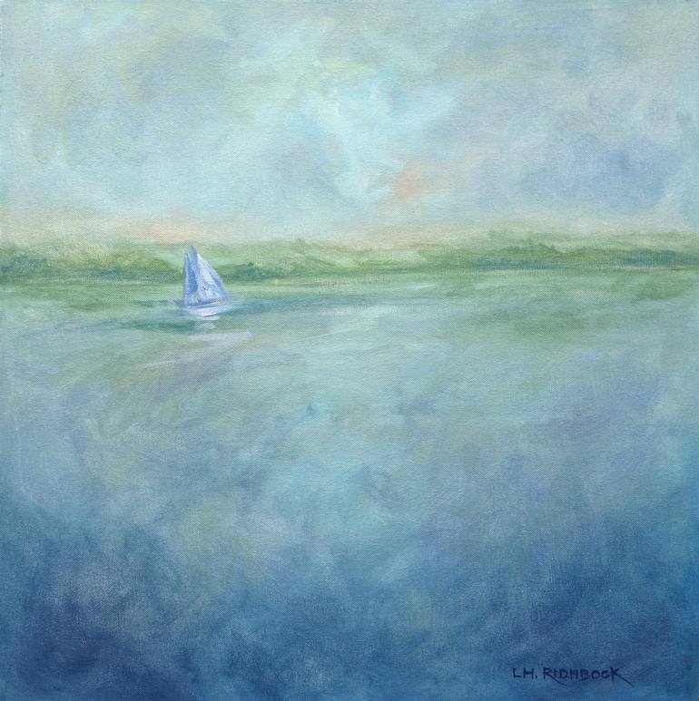 Original Sailboat Painting by Lisa H Ridabock