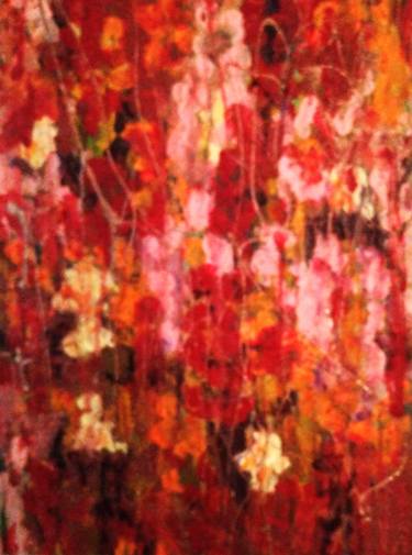 Original Abstract Garden Painting by Jacquelyn Herndon