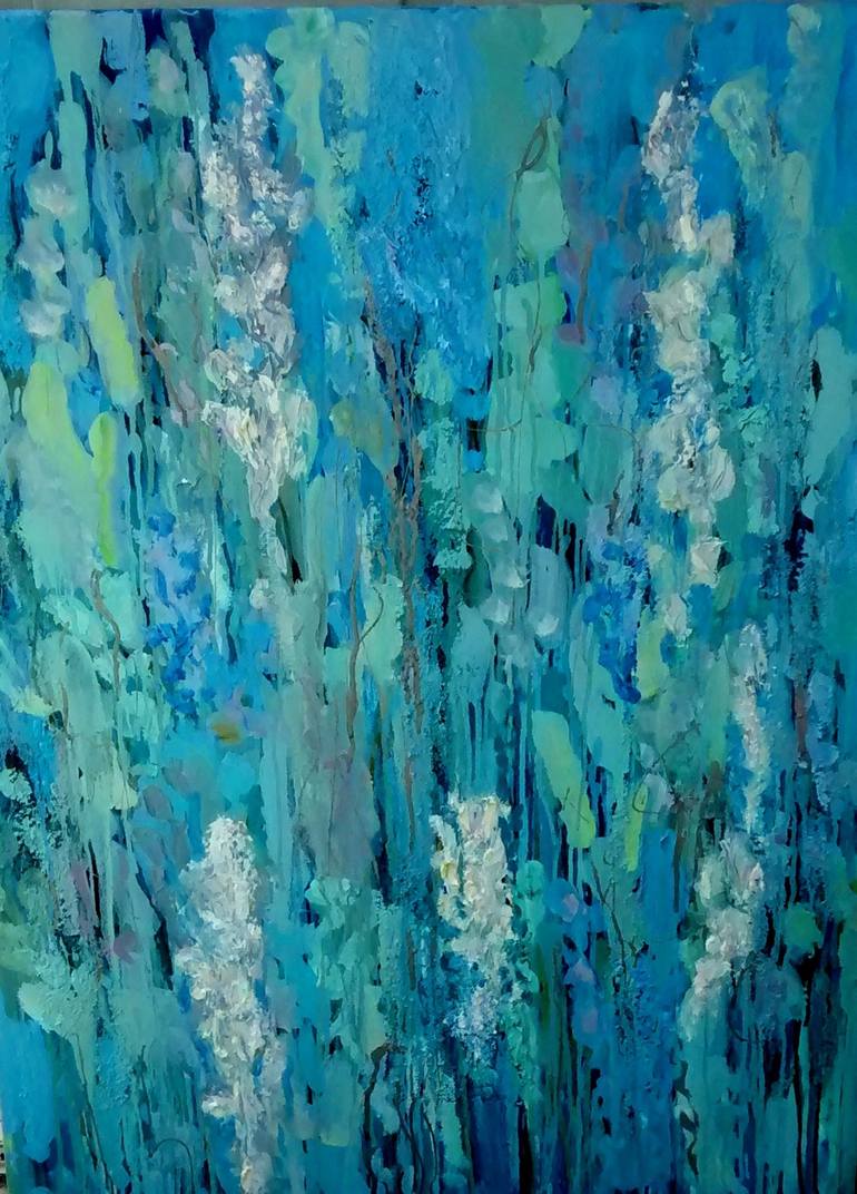 Original Abstract Floral Painting by Jacquelyn Herndon