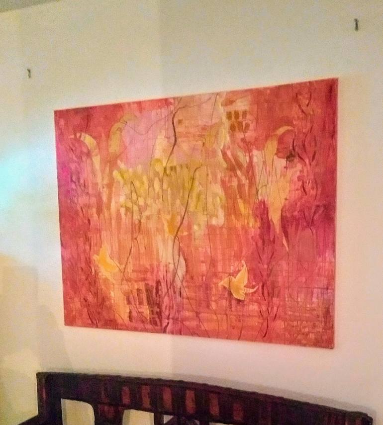 Original Abstract Garden Painting by Jacquelyn Herndon