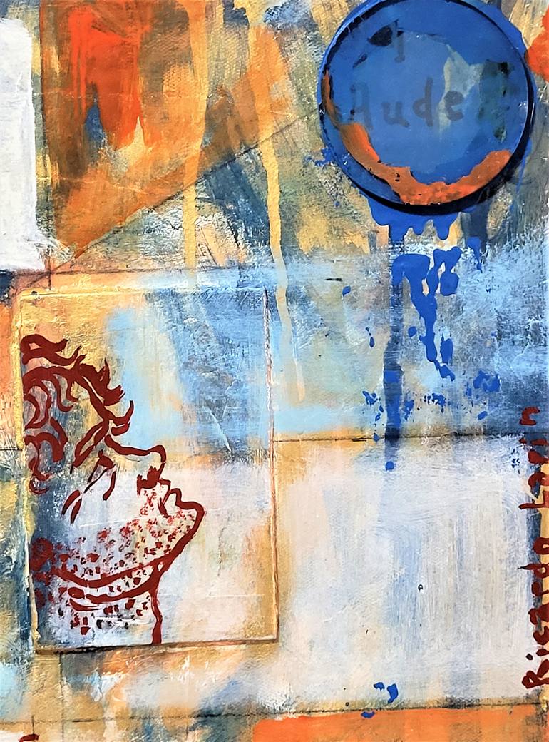 Original Abstract Geometric Painting by Ricardo Lapin