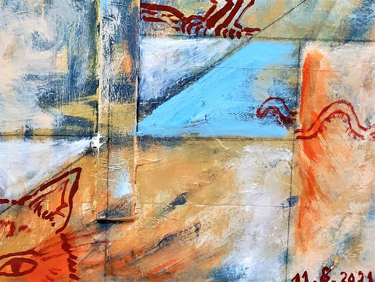 Original Abstract Geometric Painting by Ricardo Lapin