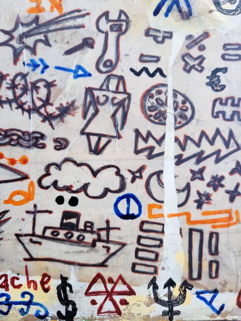 Original Conceptual Abstract Painting by Ricardo Lapin