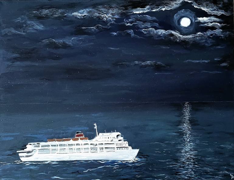 Claire de Lune et El Vapor de la Carrera Painting by Ricardo Lapin |  Saatchi Art