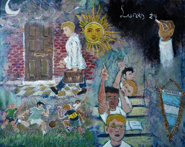 Original Figurative Children Paintings by Ricardo Lapin
