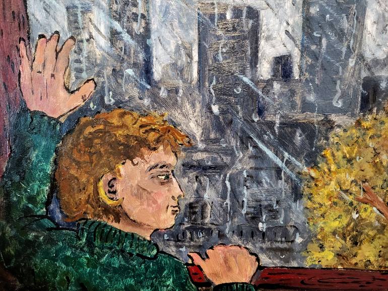Original Expressionism Children Painting by Ricardo Lapin